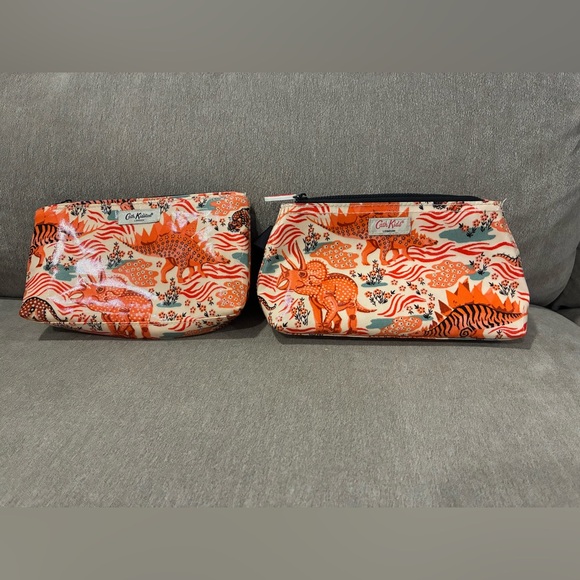 Cath Kidston Handbags - Cath Kidston Orange Animal-Print Cosmetic Bags